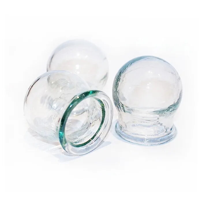 Glass vacuum massage cups - 1 pc