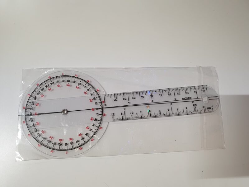 Гониометр линейка для физиотерапевтов угловая 20 см