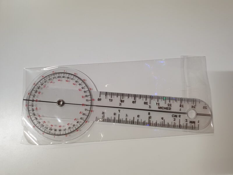 Гониометр линейка для физиотерапевтов угловая 15 см